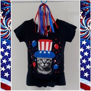 Patriotic Cat Top